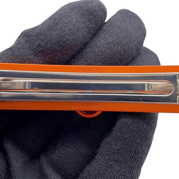 HERMES Caprice Hair Clip Aluminium Orange - Picture 4 of 9